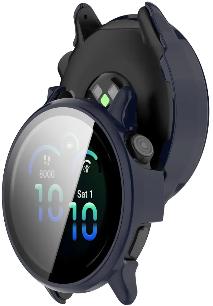 Garmin Vivoactive 6 Hoesje - Bumper Case Hard Plastic Tempered Glass - Blauw afbeelding 6