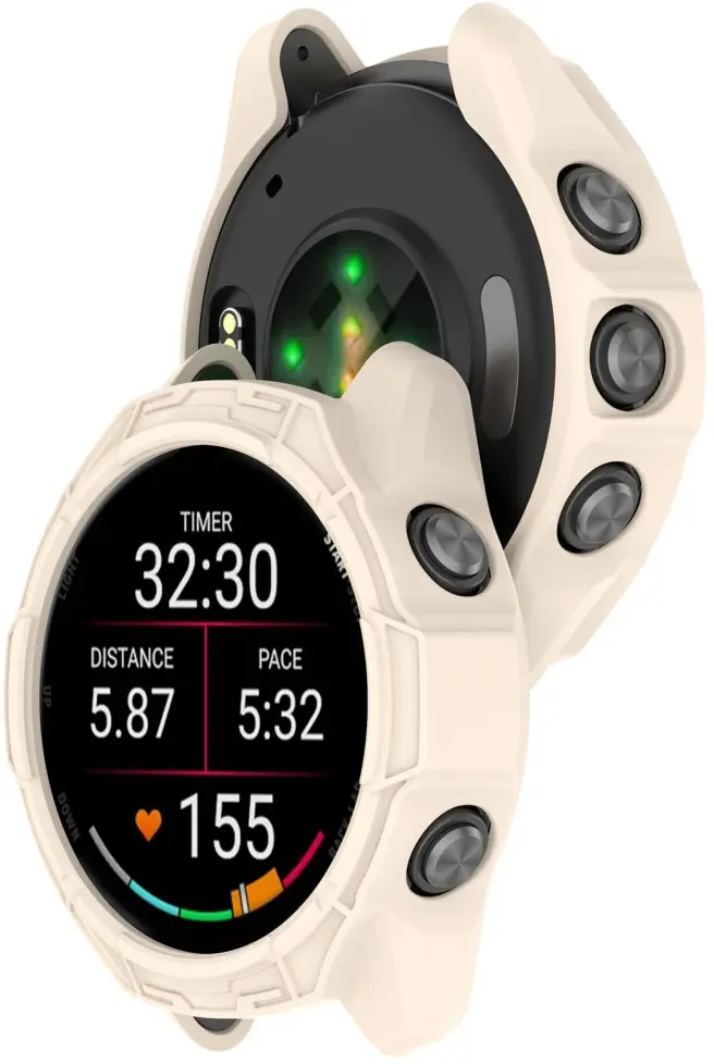 Garmin Forerunner 970 Hoesje - TPU Bumper Case - Beige afbeelding 6