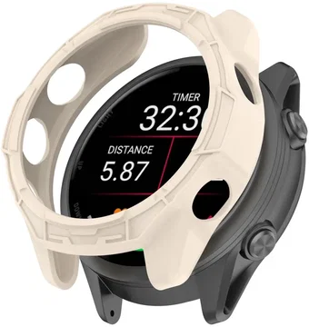 Garmin Forerunner 970 Hoesje - TPU Bumper Case - Beige