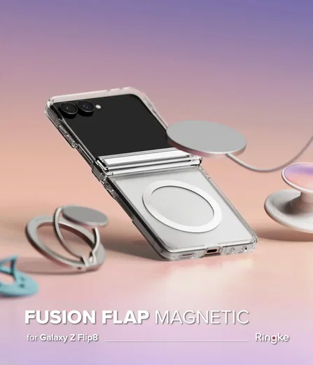 Ringke Fusion Flap Magnetic Samsung Galaxy Z Flip 8 Hoesje MagSafe Transparant afbeelding 15