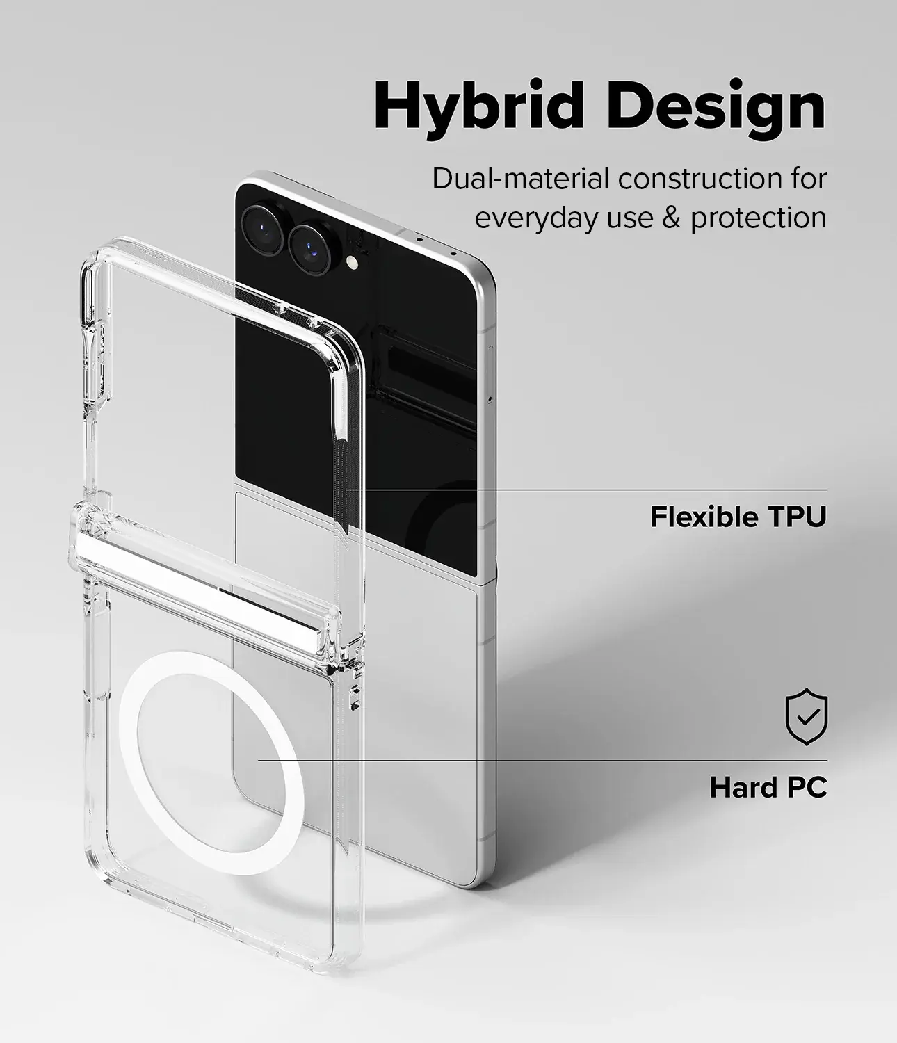 Ringke Fusion Flap Magnetic Samsung Galaxy Z Flip 8 Hoesje MagSafe Transparant afbeelding 10