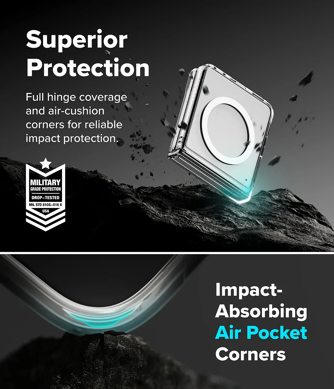 Ringke Fusion Flap Magnetic Samsung Galaxy Z Flip 8 Hoesje MagSafe Transparant afbeelding 8