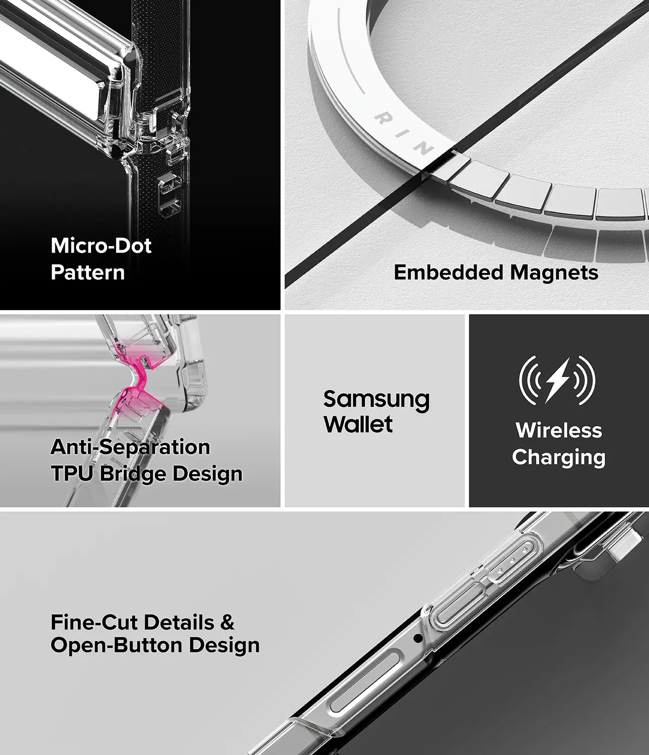 Ringke Fusion Flap Magnetic Samsung Galaxy Z Flip 8 Hoesje MagSafe Transparant afbeelding 14
