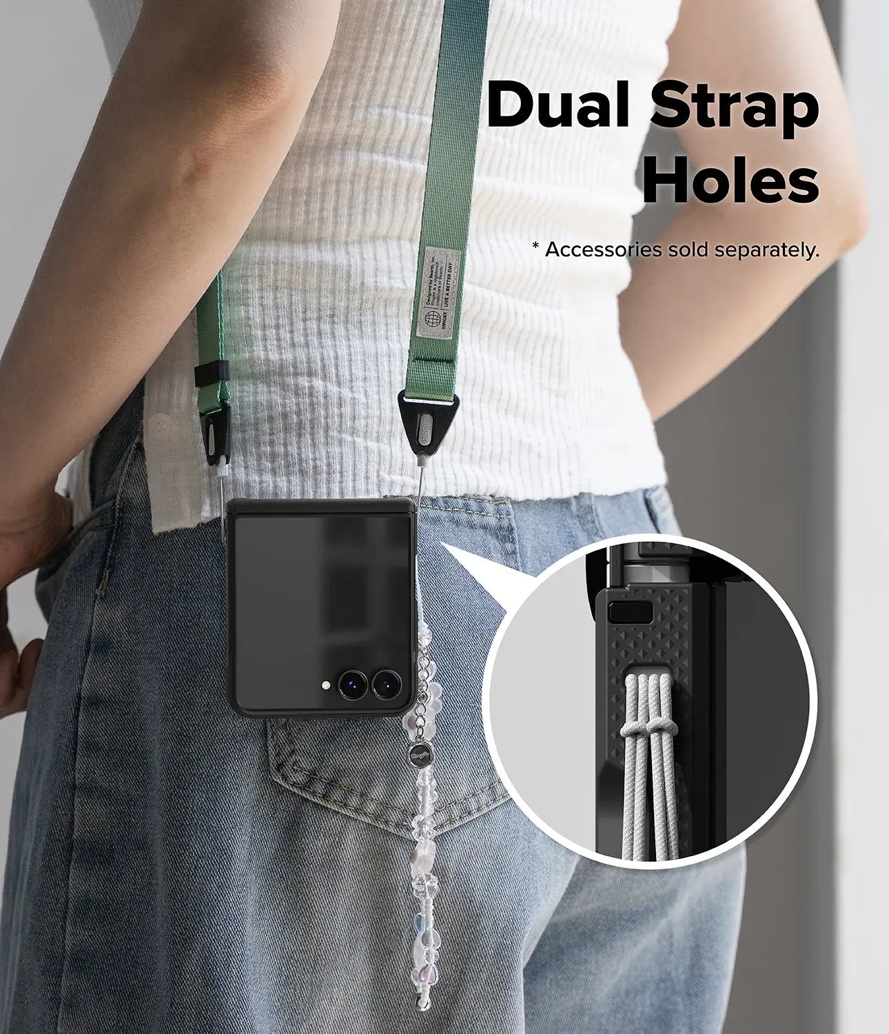 Ringke Onyx Flap Magnetic Samsung galaxy Z Flip 8 Hoesje MagSafe Zwart afbeelding 13