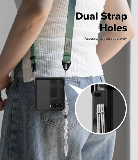 Ringke Onyx Flap Magnetic Samsung galaxy Z Flip 8 Hoesje MagSafe Zwart afbeelding 13