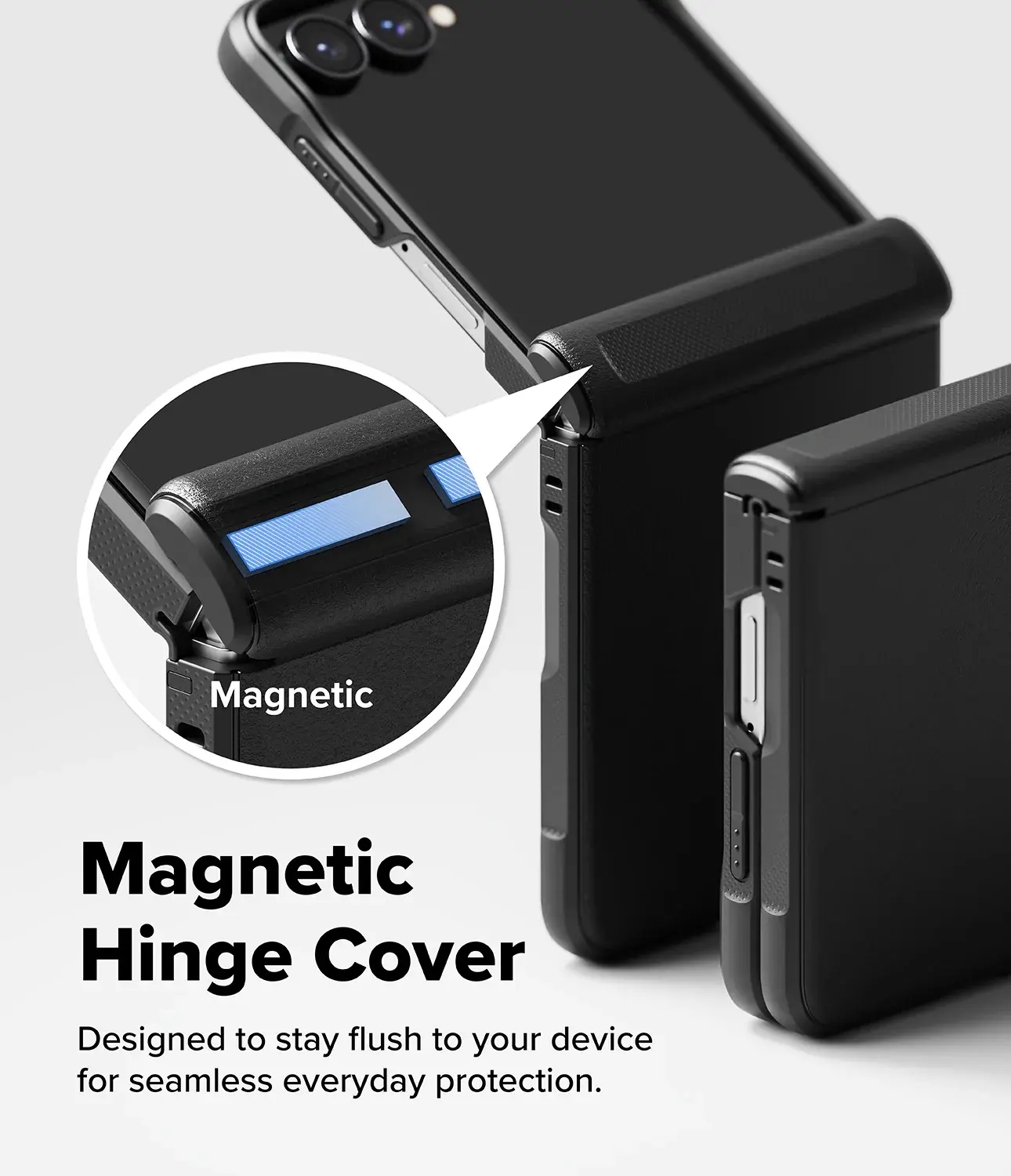 Ringke Onyx Flap Magnetic Samsung galaxy Z Flip 8 Hoesje MagSafe Zwart afbeelding 5