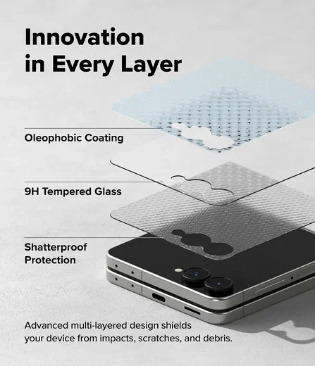 Ringke Cover Display Pro Samsung Galaxy Z Flip 8 Screen Protector 2-Pack afbeelding 10