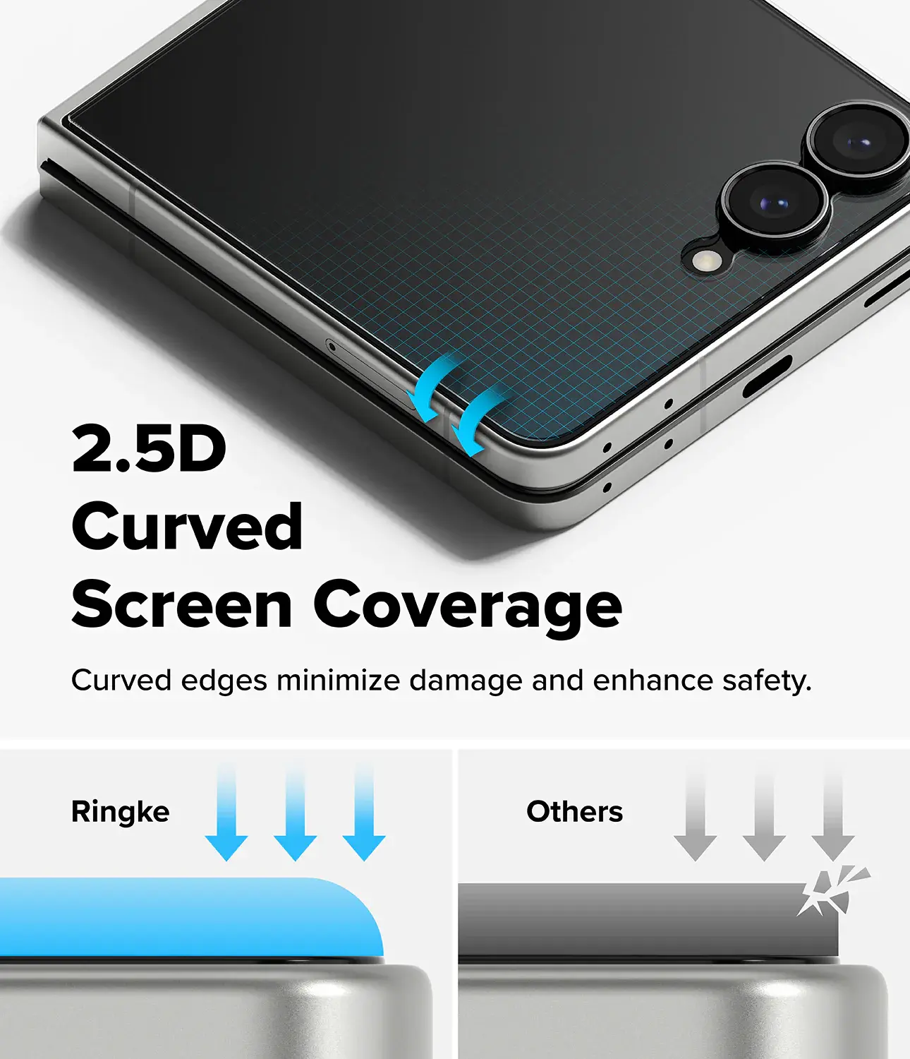 Ringke Cover Display Pro Samsung Galaxy Z Flip 8 Screen Protector 2-Pack afbeelding 9