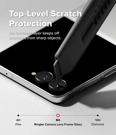 Ringke Frame Glass Samsung Galaxy Z Flip 8 Camera Protector Zwart 2-Pack afbeelding 6