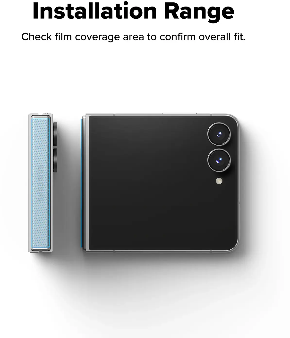 Ringke Hinge Dual Easy Film Samsung Galaxy Z Flip 8 Scharnier Protector 2-Pack afbeelding 7