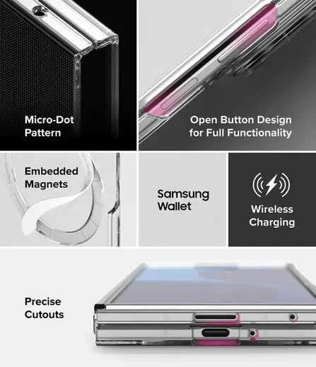 Ringke Slim Magnetic Samsung Z Fold 8 Ultra Hoesje MagSafe Back Cover Clear afbeelding 7