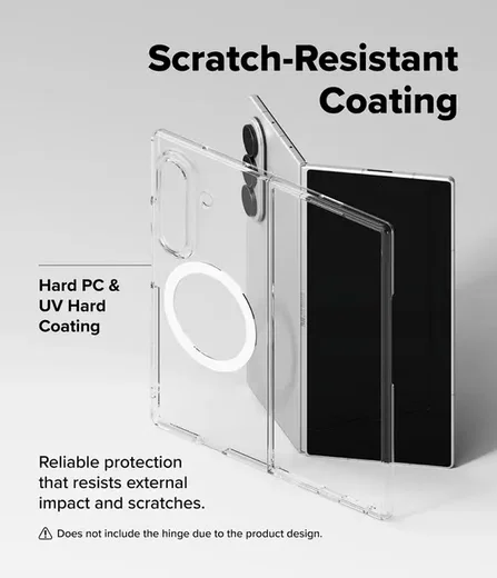 Ringke Slim Magnetic Samsung Z Fold 8 Ultra Hoesje MagSafe Back Cover Clear afbeelding 2