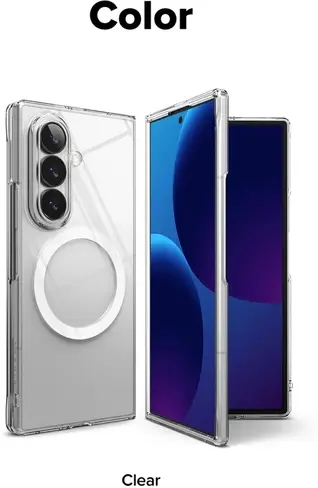 Ringke Slim Magnetic Samsung Z Fold 8 Ultra Hoesje MagSafe Back Cover Clear afbeelding 8