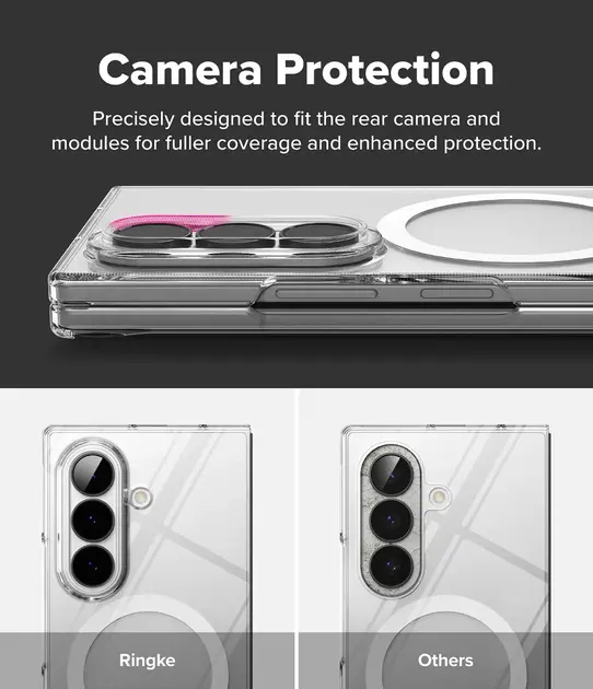 Ringke Slim Magnetic Samsung Z Fold 8 Ultra Hoesje MagSafe Back Cover Clear afbeelding 5