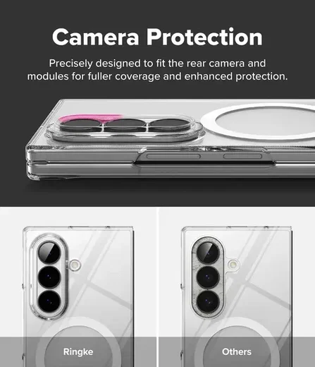 Ringke Slim Magnetic Samsung Z Fold 8 Ultra Hoesje MagSafe Back Cover Clear afbeelding 5