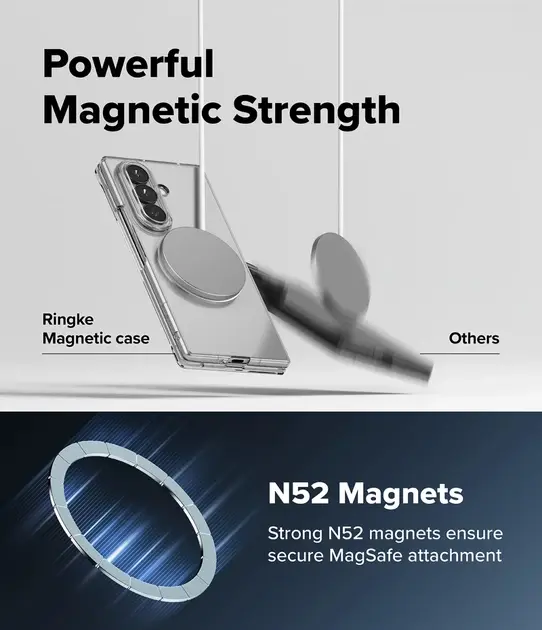 Ringke Slim Magnetic Samsung Z Fold 8 Ultra Hoesje MagSafe Back Cover Clear afbeelding 4