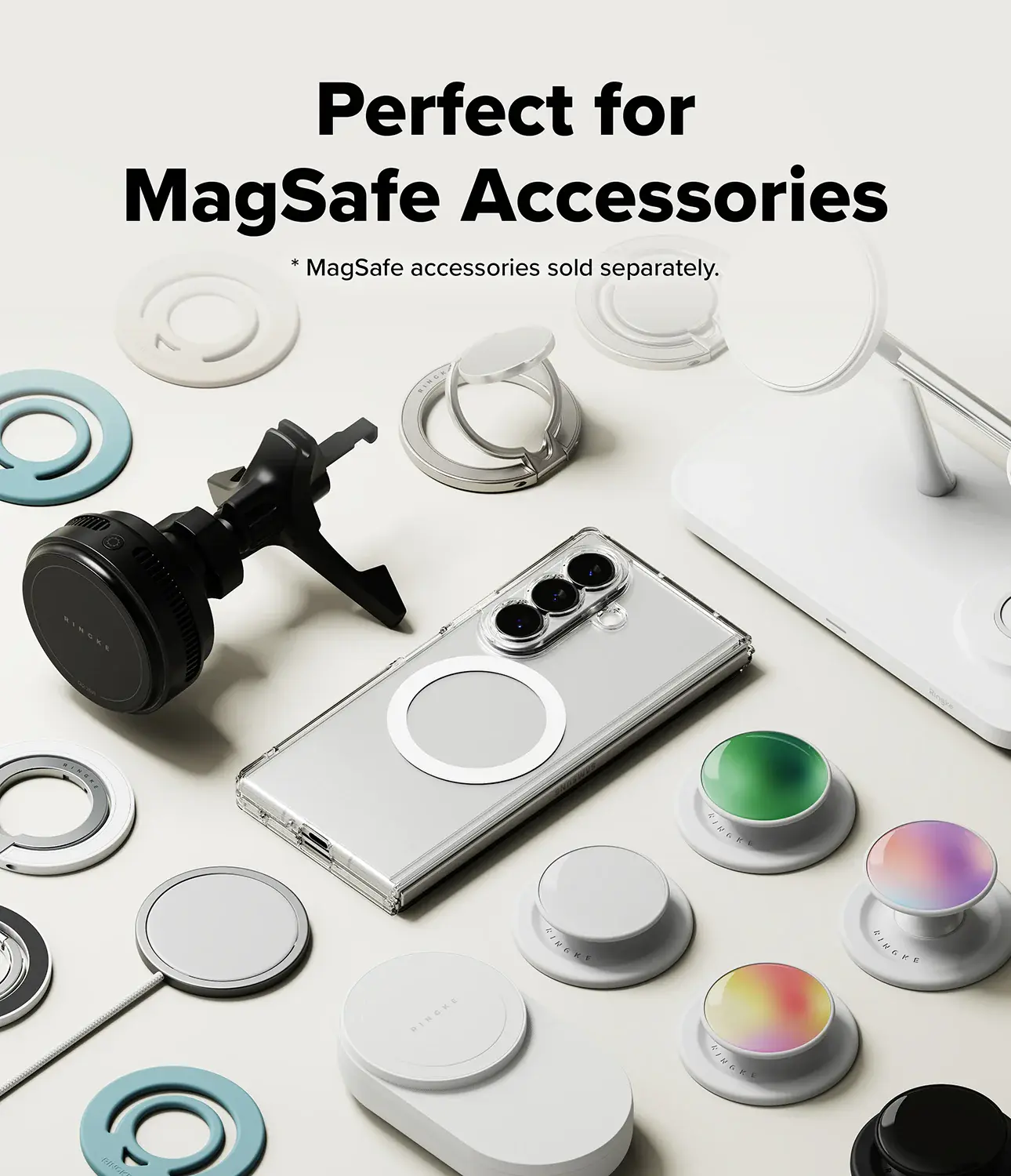 Ringke Fusion Magnetic Samsung Galaxy Z Fold 8 Ultra Hoesje MagSafe Transparant afbeelding 6