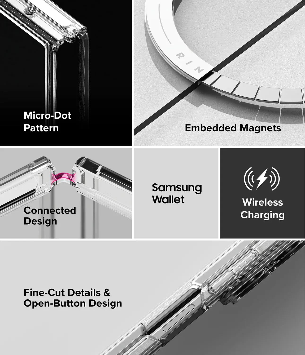 Ringke Fusion Magnetic Samsung Galaxy Z Fold 8 Ultra Hoesje MagSafe Transparant afbeelding 14
