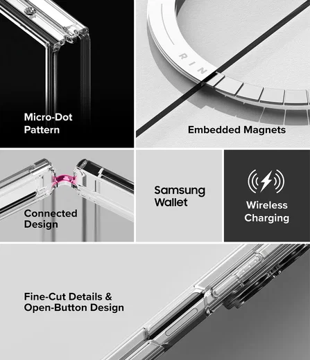 Ringke Fusion Magnetic Samsung Galaxy Z Fold 8 Ultra Hoesje MagSafe Transparant afbeelding 14