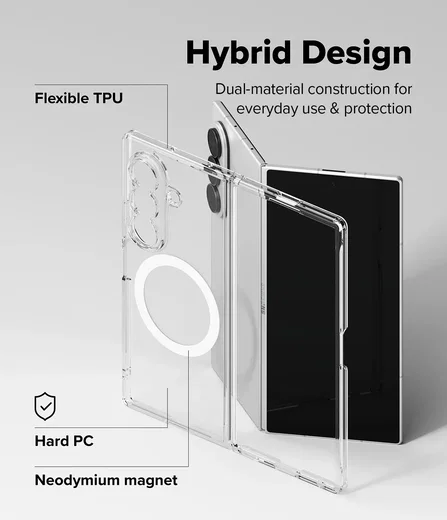 Ringke Fusion Magnetic Samsung Galaxy Z Fold 8 Ultra Hoesje MagSafe Transparant afbeelding 9