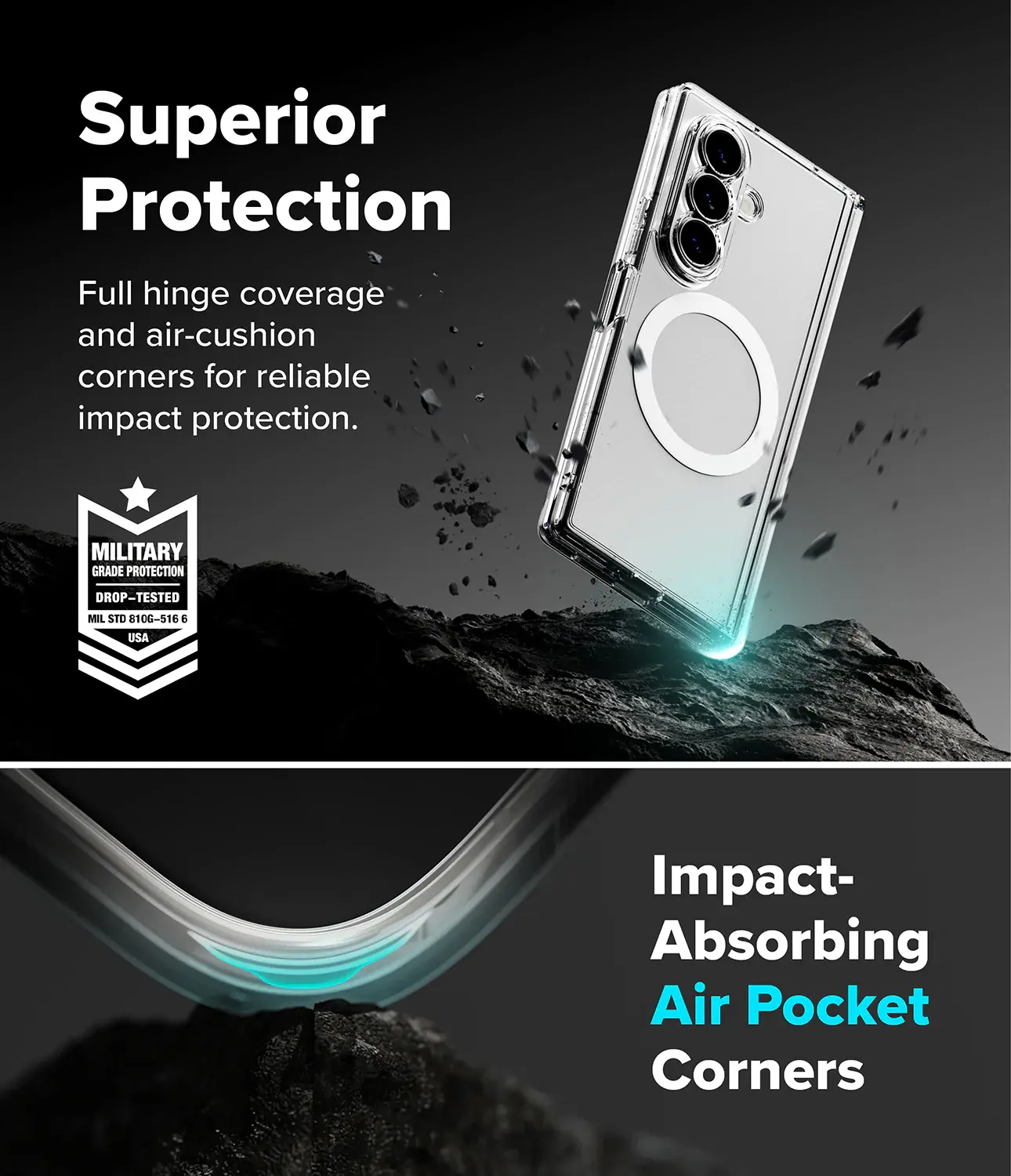 Ringke Fusion Flap Magnetic Samsung Galaxy Z Fold 8 Ultra Hoesje Transparant afbeelding 11