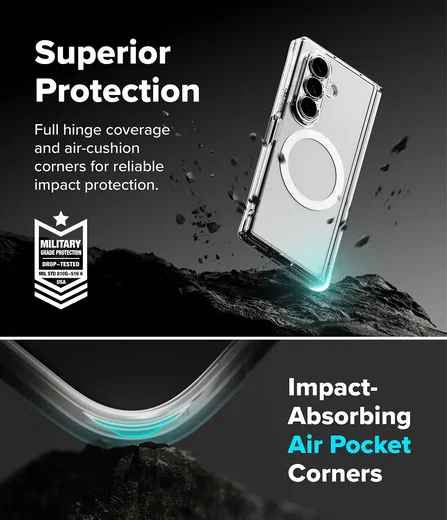 Ringke Fusion Flap Magnetic Samsung Galaxy Z Fold 8 Ultra Hoesje Transparant afbeelding 11