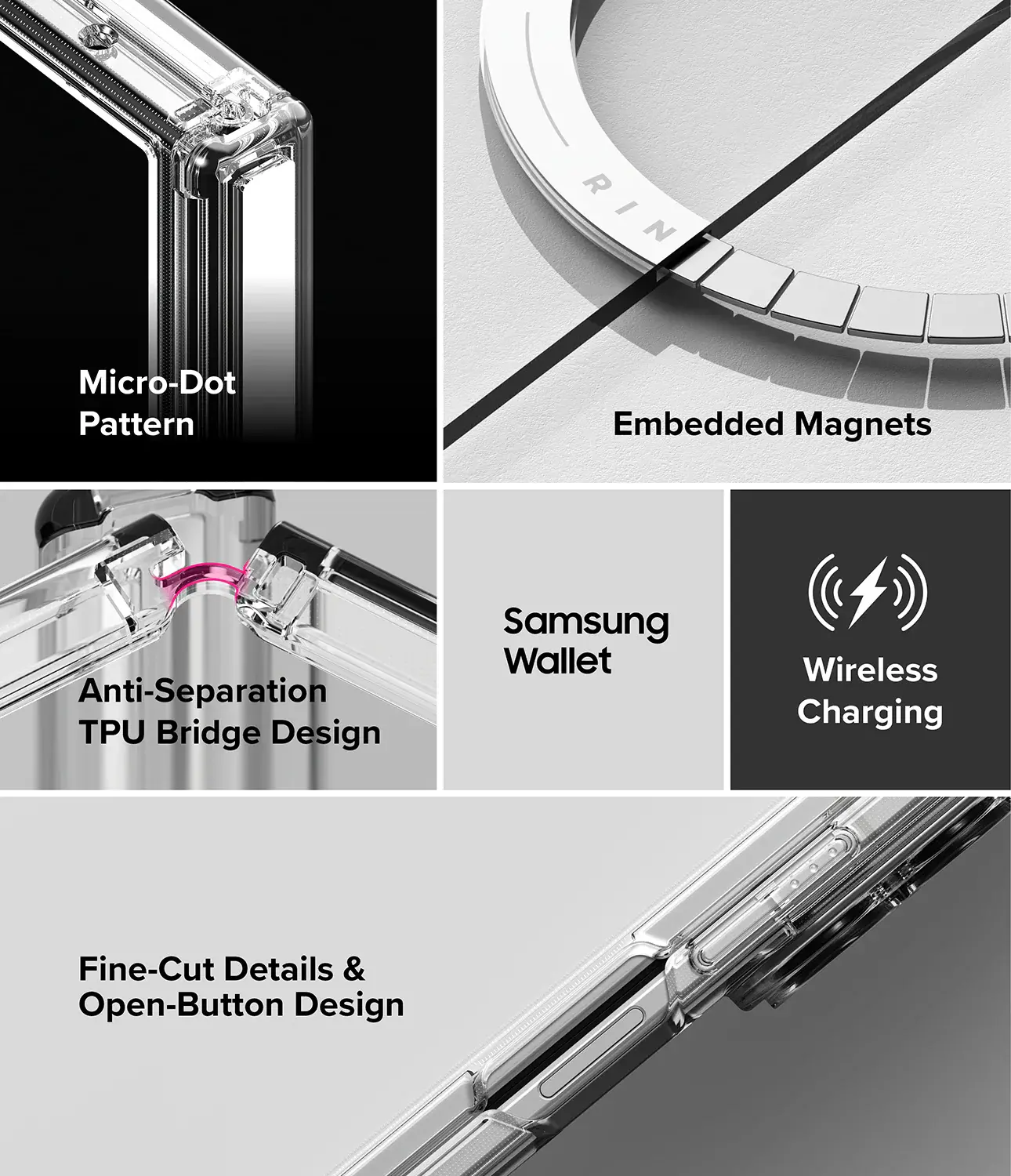 Ringke Fusion Flap Magnetic Samsung Galaxy Z Fold 8 Ultra Hoesje Transparant afbeelding 17