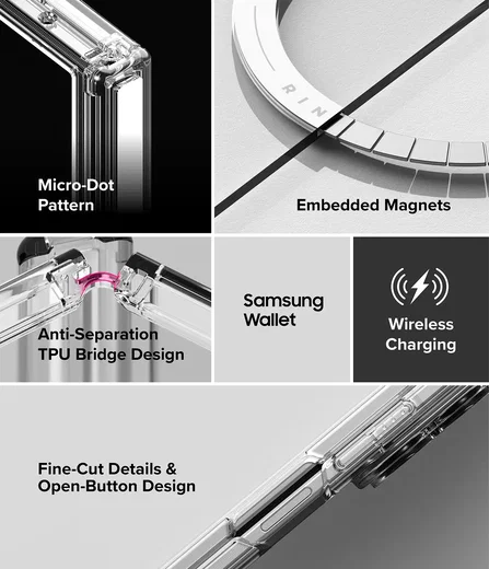 Ringke Fusion Flap Magnetic Samsung Galaxy Z Fold 8 Ultra Hoesje Transparant afbeelding 17