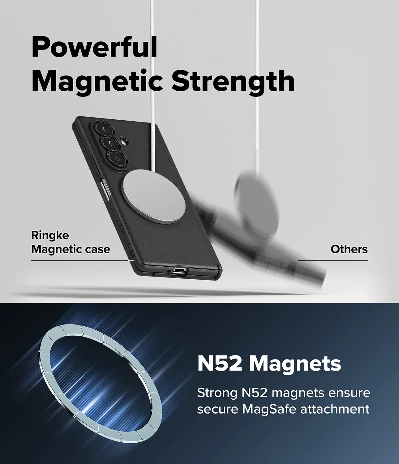 Ringke Onyx Flap Magnetic Samsung Galaxy Z Fold 8 Ultra Hoesje MagSafe Zwart afbeelding 9