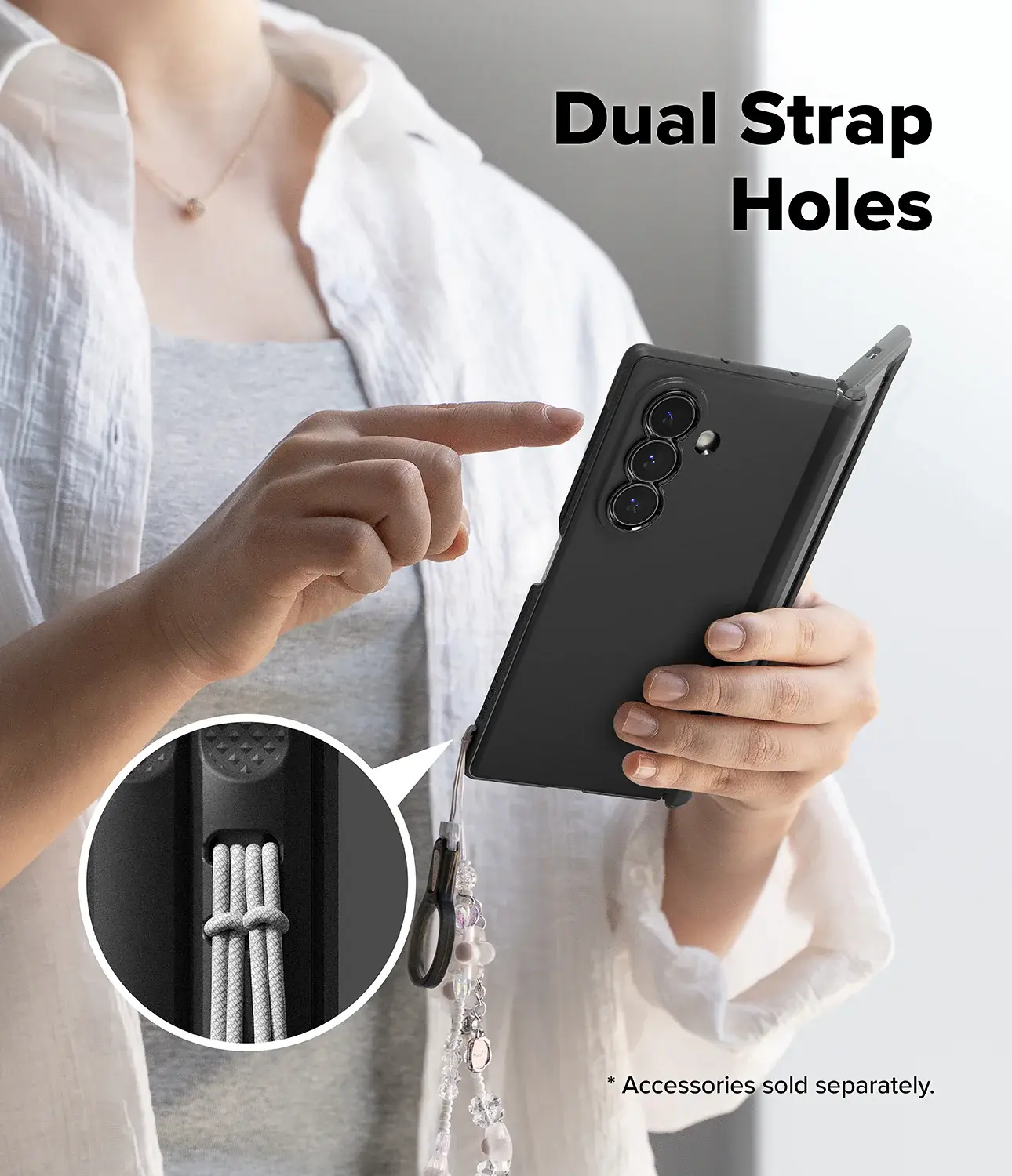 Ringke Onyx Flap Magnetic Samsung Galaxy Z Fold 8 Ultra Hoesje MagSafe Zwart afbeelding 14