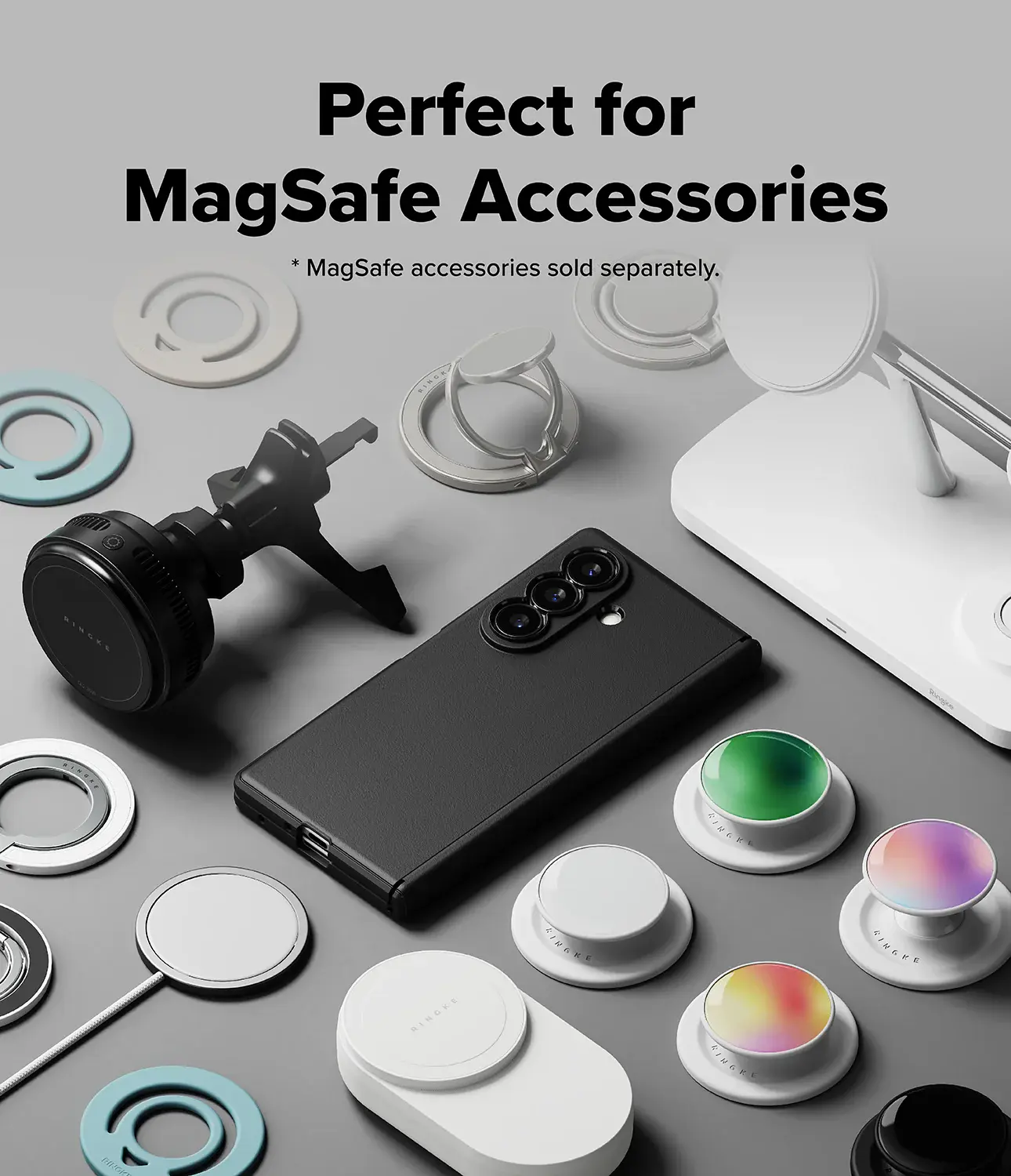 Ringke Onyx Flap Magnetic Samsung Galaxy Z Fold 8 Ultra Hoesje MagSafe Zwart afbeelding 8