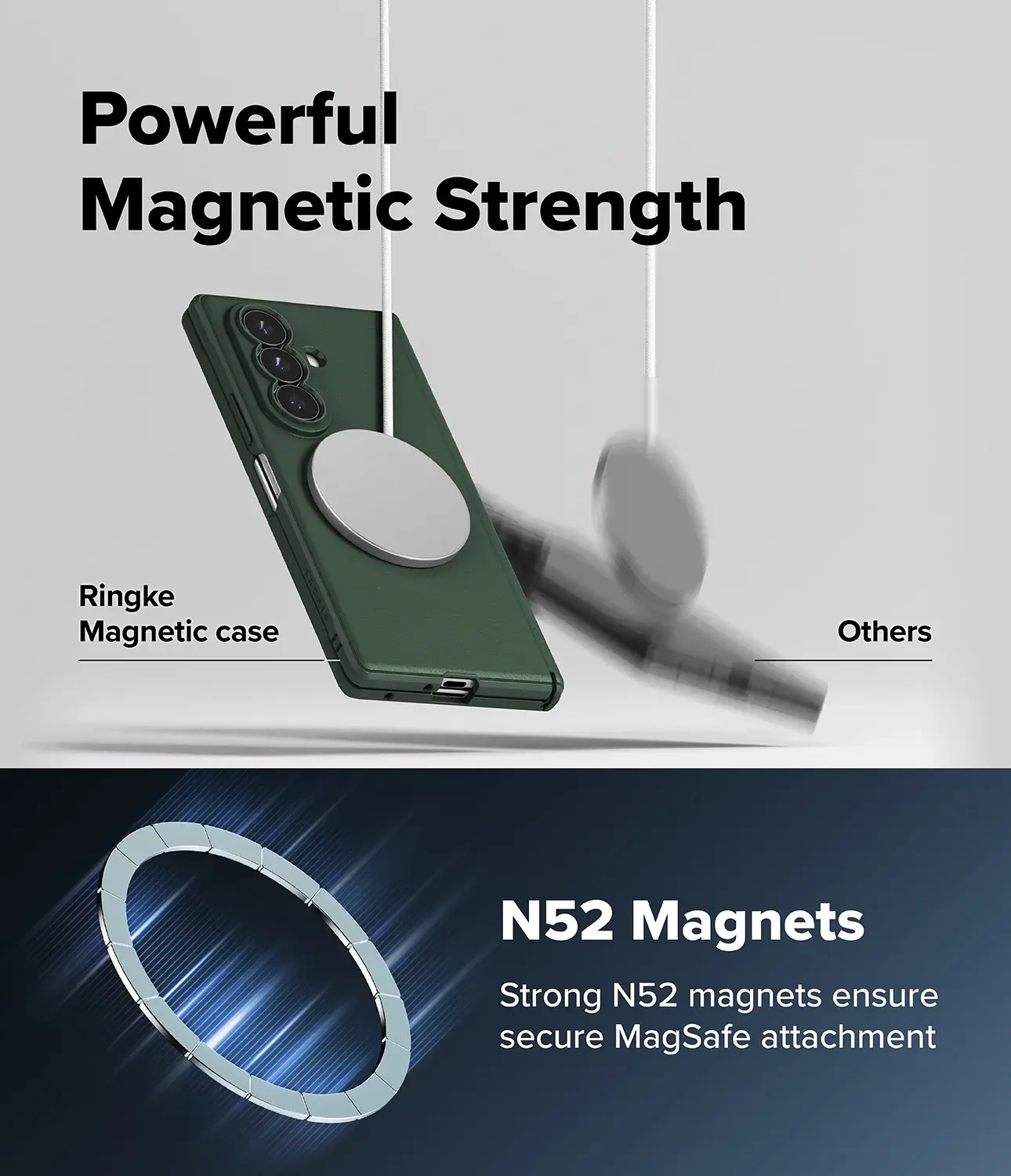 Ringke Onyx Magnetic Samsung Galaxy Z Fold 8 Ultra Hoesje MagSafe Donker Groen afbeelding 9