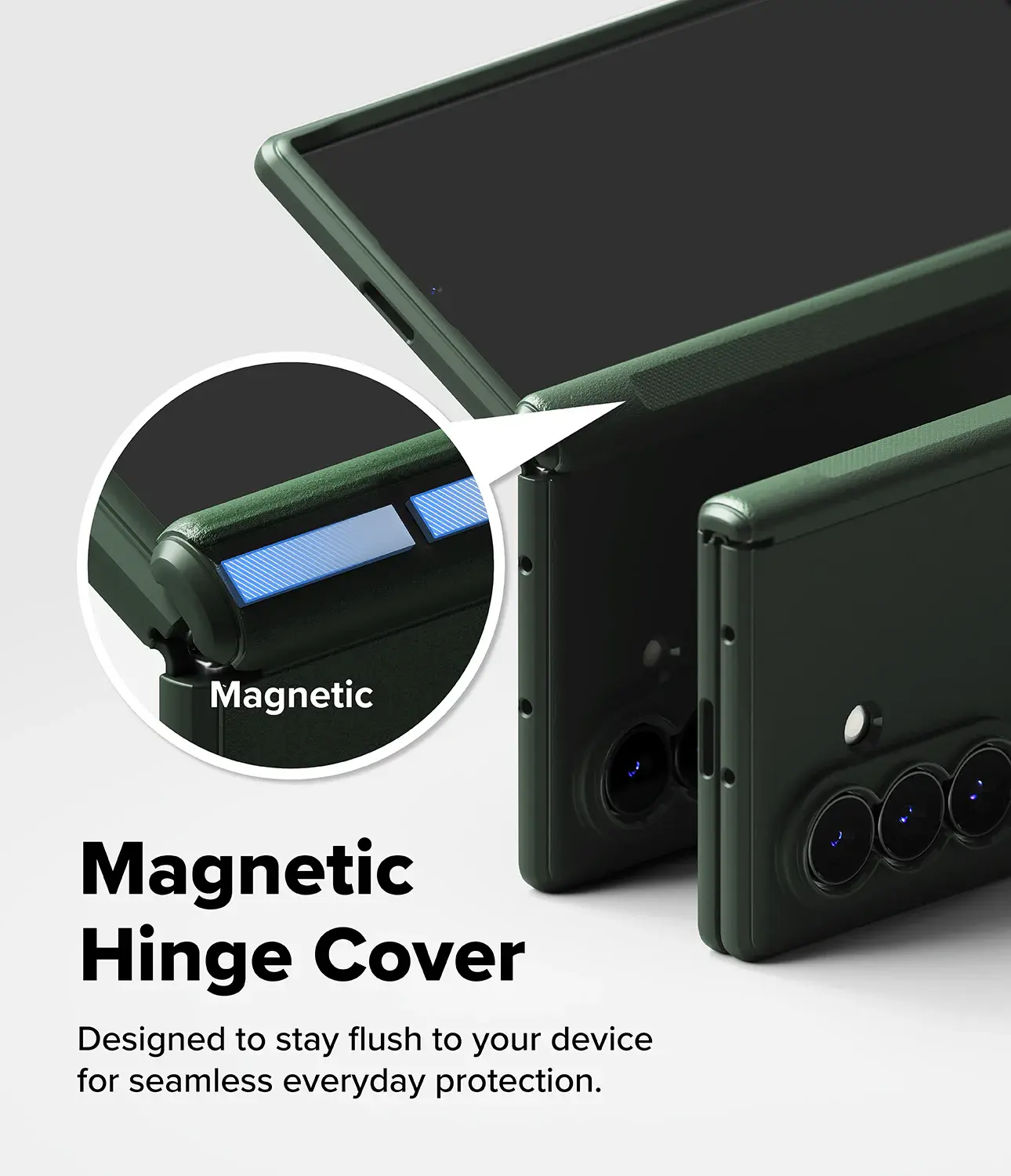 Ringke Onyx Magnetic Samsung Galaxy Z Fold 8 Ultra Hoesje MagSafe Donker Groen afbeelding 7