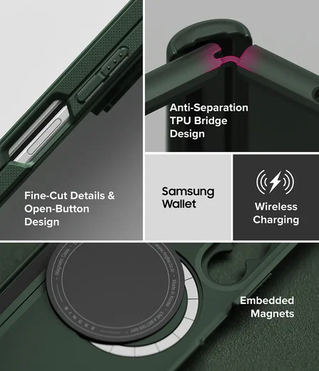 Ringke Onyx Magnetic Samsung Galaxy Z Fold 8 Ultra Hoesje MagSafe Donker Groen afbeelding 16