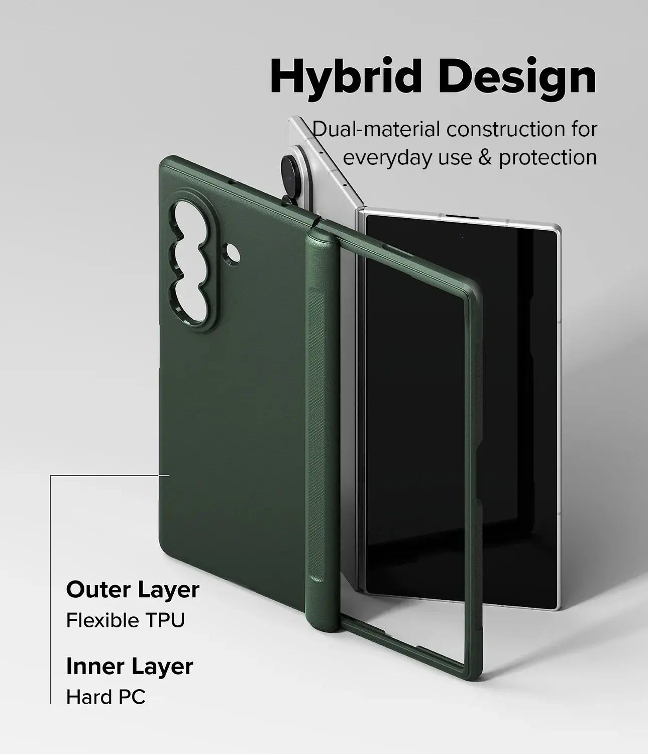 Ringke Onyx Magnetic Samsung Galaxy Z Fold 8 Ultra Hoesje MagSafe Donker Groen afbeelding 12