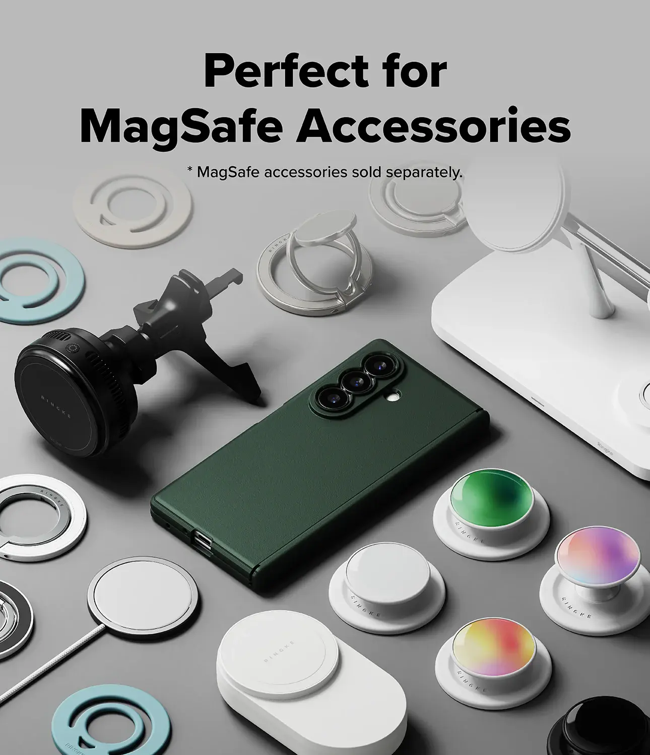 Ringke Onyx Magnetic Samsung Galaxy Z Fold 8 Ultra Hoesje MagSafe Donker Groen afbeelding 8