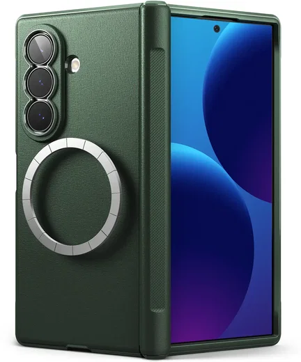 Ringke Onyx Magnetic Samsung Galaxy Z Fold 8 Ultra Hoesje MagSafe Donker Groen afbeelding 1