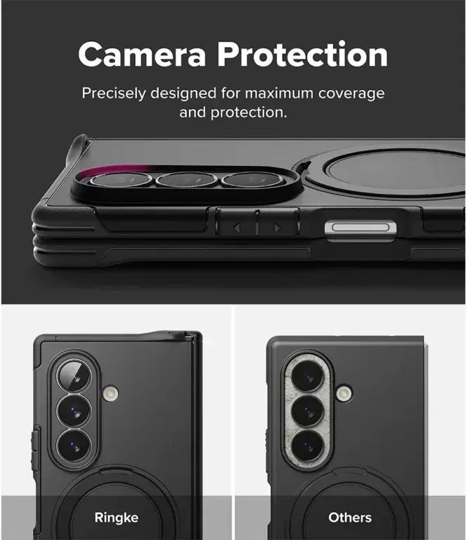 Ringke Alles Samsung Galaxy Z Fold 8 Ultra Hoesje 360° MagSafe Standaard Zwart afbeelding 3