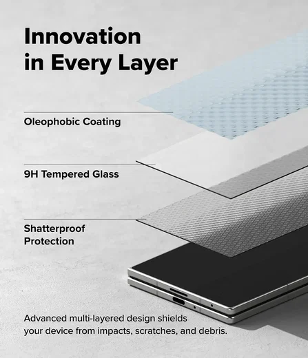 Ringke Easy Slide Samsung Galaxy Z Fold 8 Ultra Screen Protector met Jig 2-Pack afbeelding 10