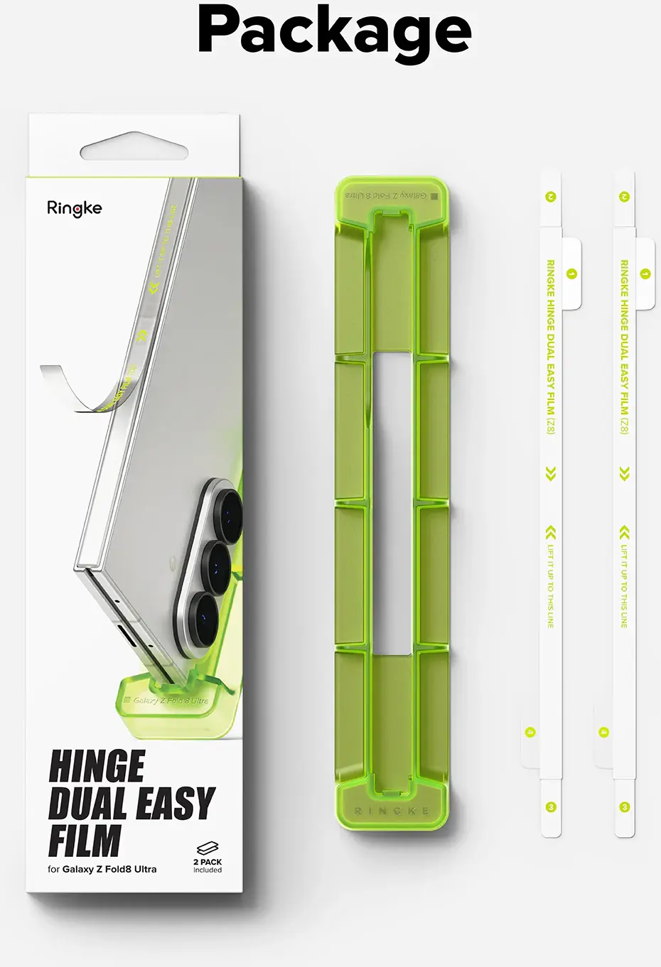 Ringke Hinge Easy Film Samsung Galaxy Z Fold 8 Ultra Scharnier Protector 2-Pack afbeelding 10