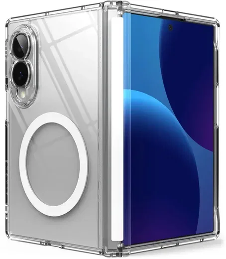 Ringke Fusion Flap Magnetic Samsung Galaxy Z Fold 8 Hoesje MagSafe Transparant afbeelding 1
