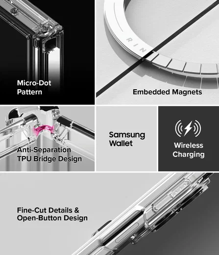 Ringke Fusion Flap Magnetic Samsung Galaxy Z Fold 8 Hoesje MagSafe Transparant afbeelding 17