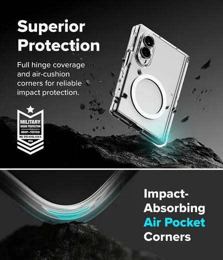 Ringke Fusion Flap Magnetic Samsung Galaxy Z Fold 8 Hoesje MagSafe Transparant afbeelding 11