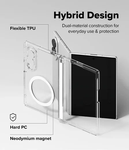 Ringke Fusion Flap Magnetic Samsung Galaxy Z Fold 8 Hoesje MagSafe Transparant afbeelding 13
