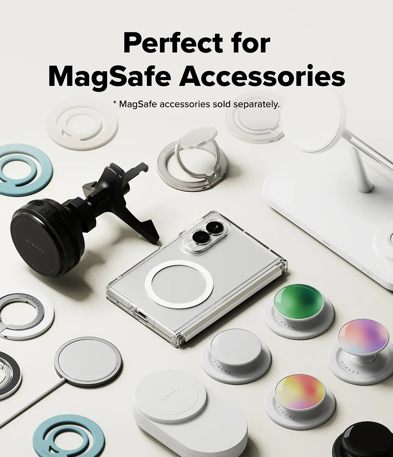 Ringke Fusion Flap Magnetic Samsung Galaxy Z Fold 8 Hoesje MagSafe Transparant afbeelding 7