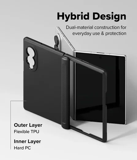 Ringke Onyx Flap Magnetic Samsung Galaxy Z Fold 8 Hoesje MagSafe Zwart afbeelding 12
