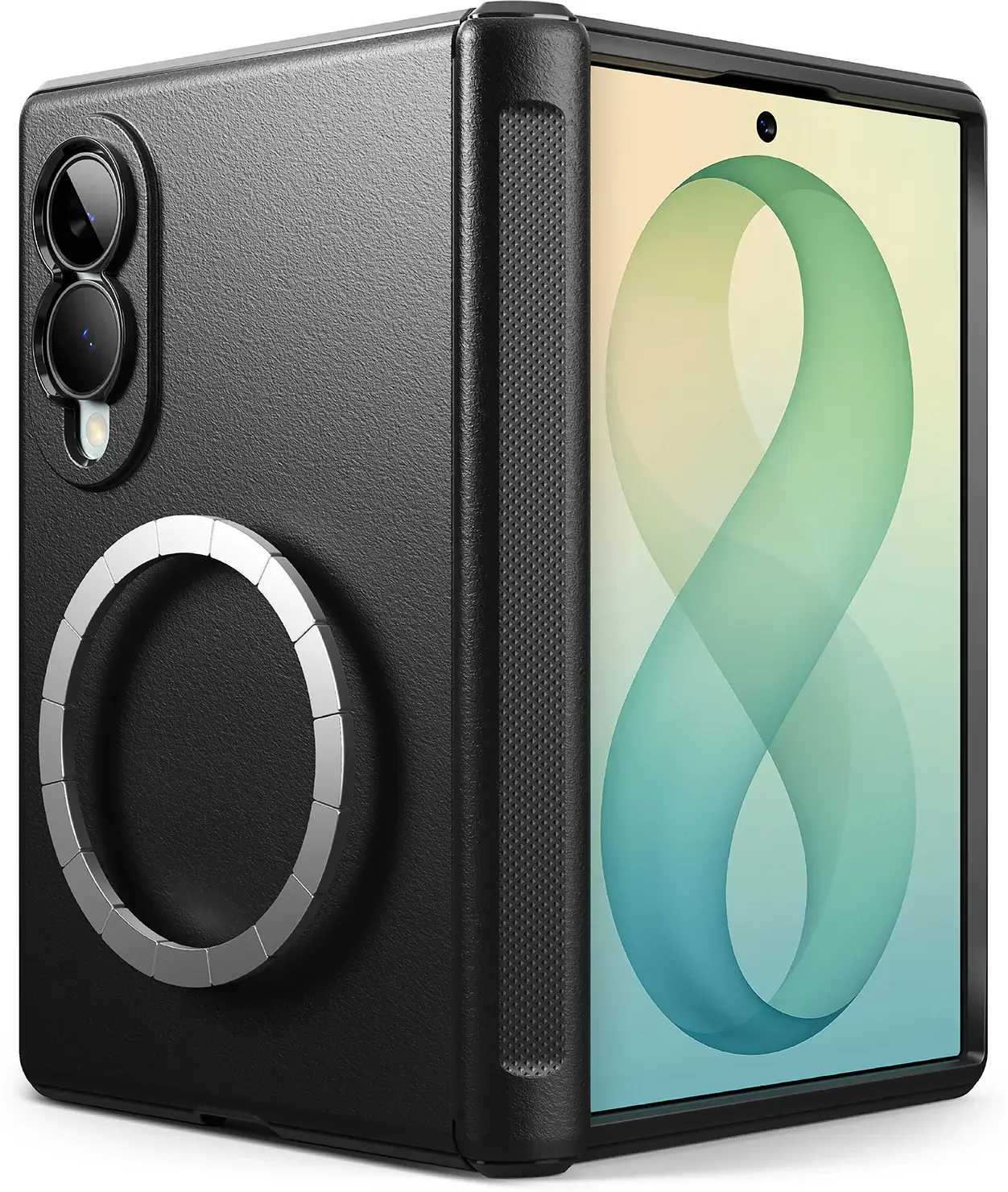 Ringke Onyx Flap Magnetic Samsung Galaxy Z Fold 8 Hoesje MagSafe Zwart afbeelding 1