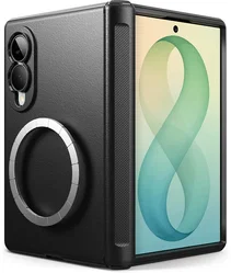 Ringke Onyx Flap Magnetic Samsung Galaxy Z Fold 8 Hoesje MagSafe Zwart afbeelding
