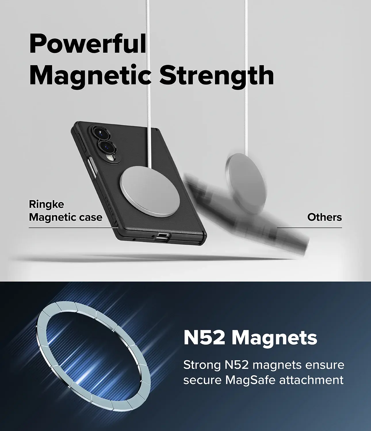 Ringke Onyx Flap Magnetic Samsung Galaxy Z Fold 8 Hoesje MagSafe Zwart afbeelding 9