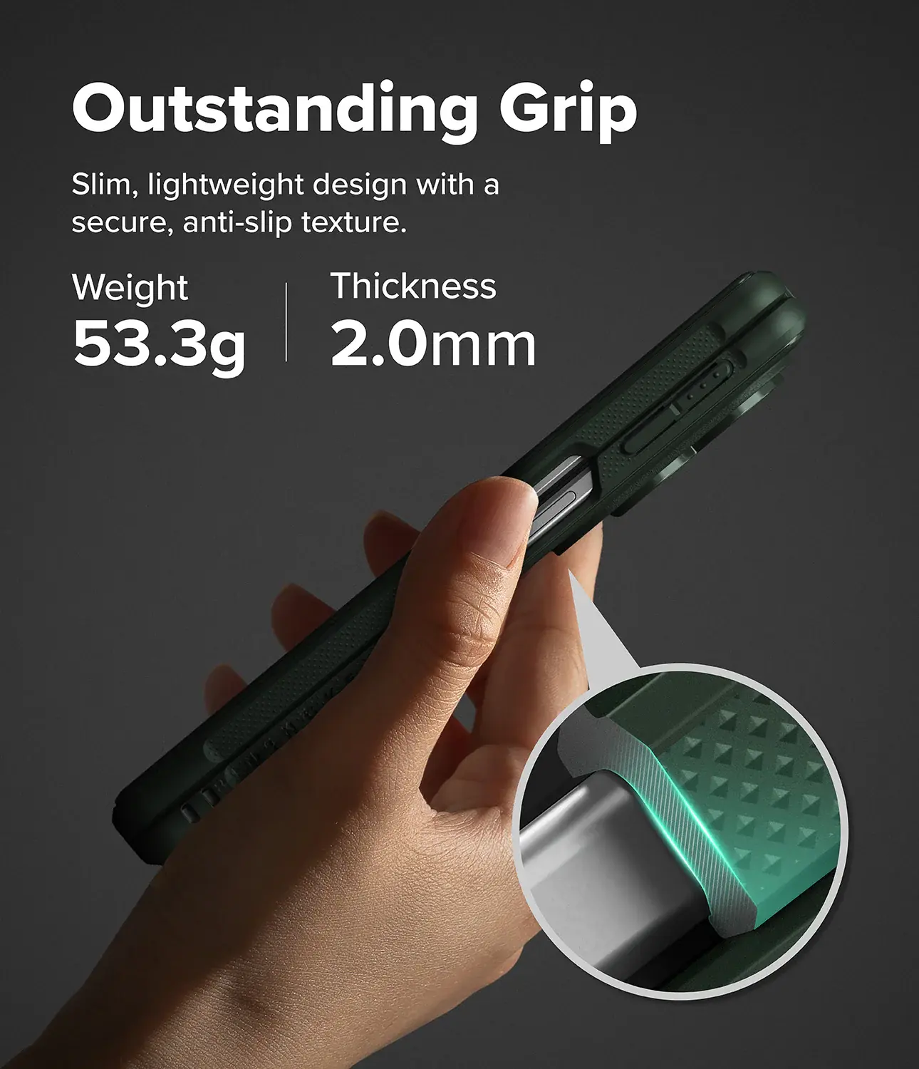 Ringke Onyx Flap Magnetic Samsung Galaxy Z Fold 8 Ultra Hoesje MagSafe Groen afbeelding 6